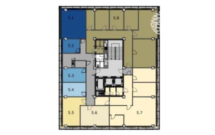Malá kancelária v modernom objekte na Patrónke, 15,7 m2, 5. posch.