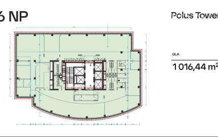 Nadštandardné kancelárie v Polus Tower 2, 5. posch.