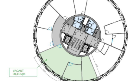*Administratívne priestory s terasou v BBC1, 6.posch., blok B