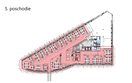 *Nadštandardný kancelársky priestor, BBC1, Flexifloor, 5.p.