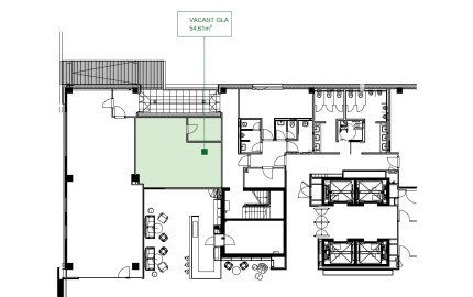 *Obchodný priestor v administratívnom centre pri Kuchajde, prízemie, 55 m2