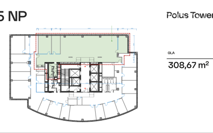 Kvalitné kancelárie v Polus Tower2, 5. NP