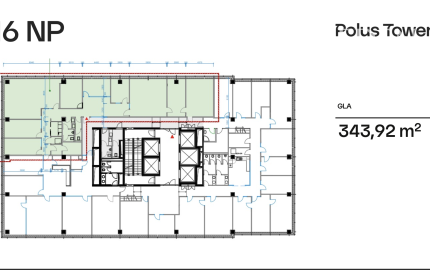 Kvalitné kancelárie pri Kuchajde - Polus Tower 1, 15. posch.