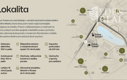 Moderné kancelárie v Polus Tower 1 pri Kuchajde, 11. posch.