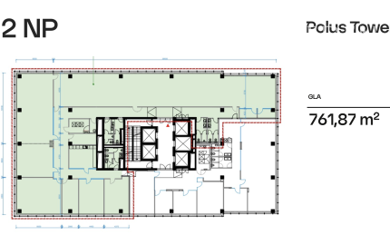 Moderné kancelárie v Polus Tower 1 pri Kuchajde, 11. posch.