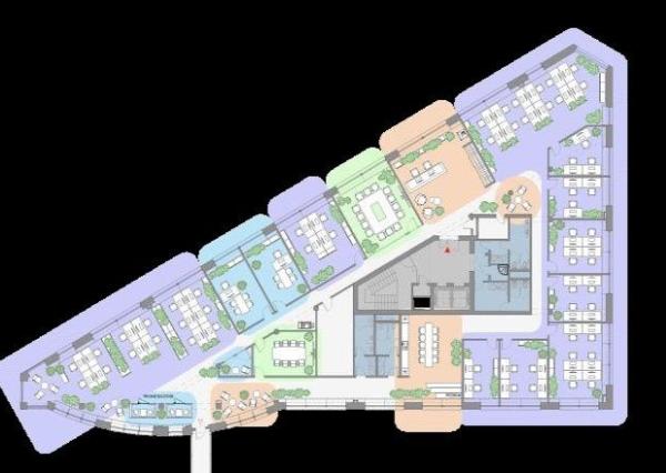 Reprezentatívne administratívne priestory v BBC1, 2.posch., blok A