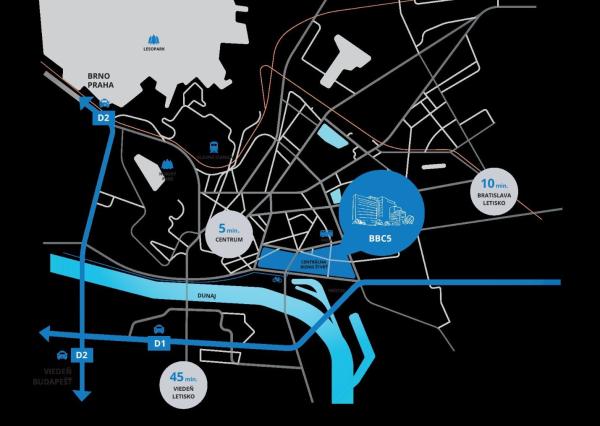 Reprezentatívne administratívne priestory v BBC5, blok A, 7. posch.