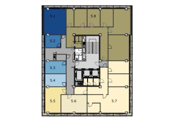 Malá kancelária v modernom objekte na Patrónke, 15,7 m2, 5. posch.