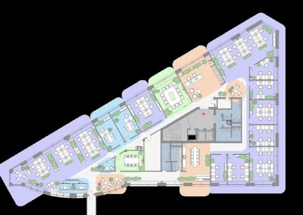 Administratívne priestory v BBC1, 6.posch., blok A