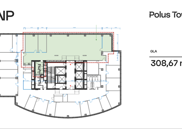 Kvalitné kancelárie v Polus Tower2, 5. NP
