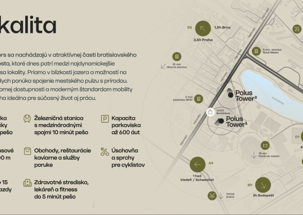 Kvalitné kancelárie v Polus Tower2, 5. NP