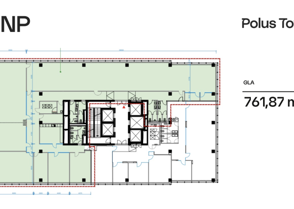 Moderné kancelárie v Polus Tower 1 pri Kuchajde, 11. posch.