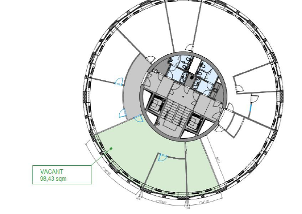 *Administratívne priestory s terasou v BBC1, 6.posch., blok B