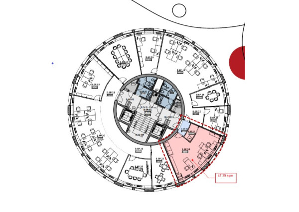 *Administratívne priestory v BBC1, 6.posch., blok B