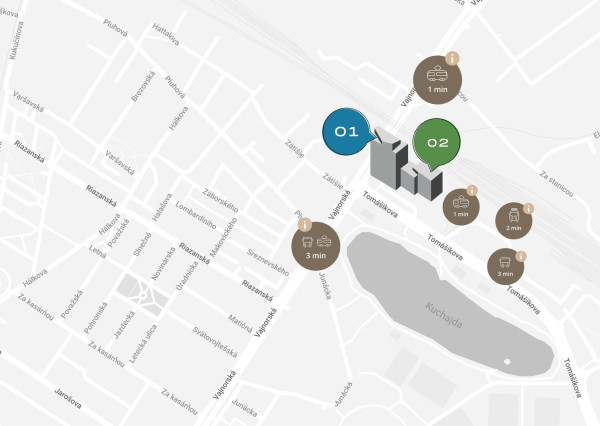 *Reprezentatívne administratívne priestory pri Kuchajde, 17. posch,1237 m2