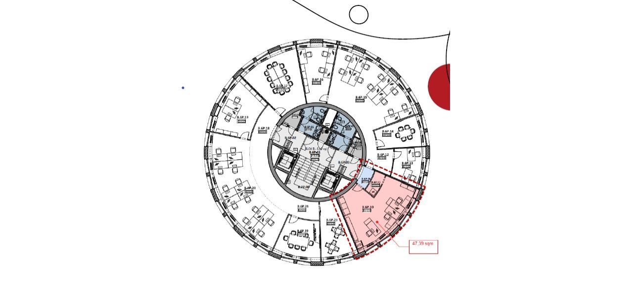 *Administratívne priestory v BBC1, 6.posch., blok B